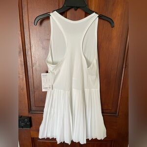 ATHLETA Women's Match Point Pleated tennis Dress, NWT, small, White